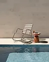 Garden Rocking Chair TURI Metal Taupe