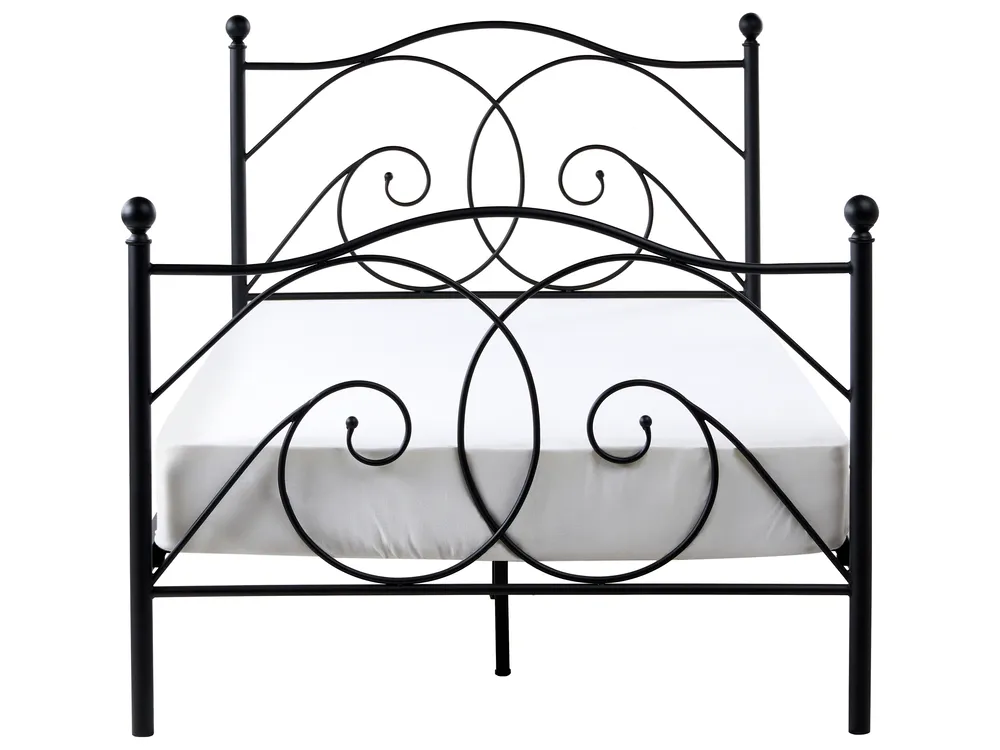 Łóżko Metal DINARD 120 x 200 cm Czarny_1026459