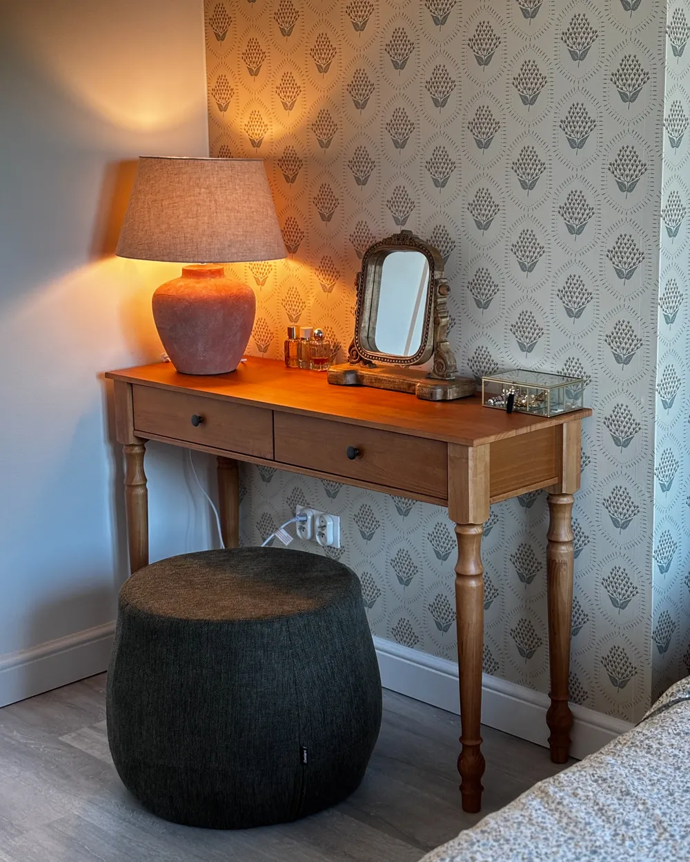 Table Lamp BARTON Ceramic Brown_1052603