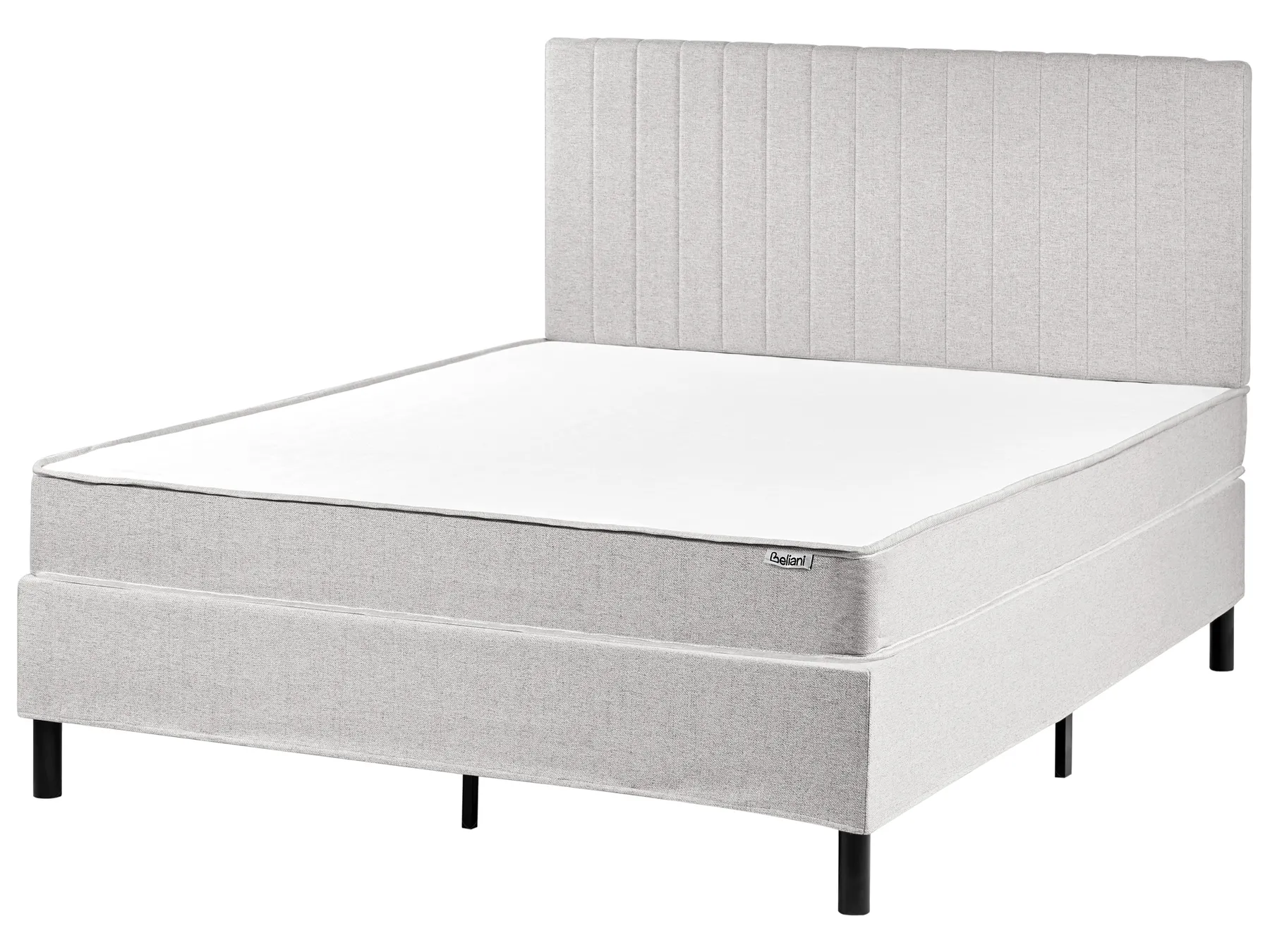Divan Bed Fabric COUNTESS 140 x 200 cm (EU Double) Light Grey_1054536