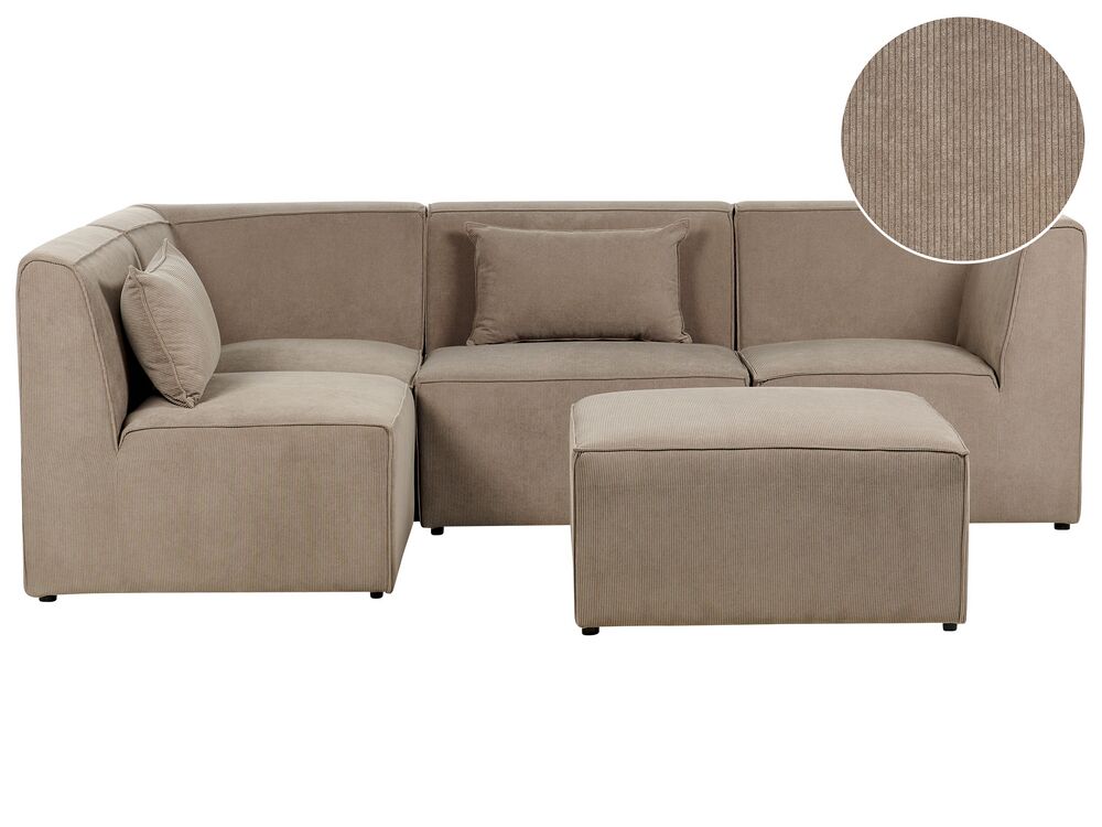 Jumbo cord right hand corner sofa sale