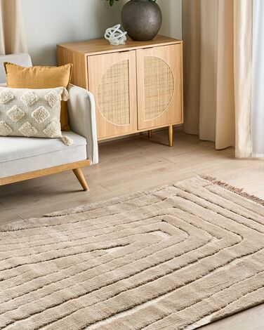 Area Rug 160 x 230 cm Beige SAZOO