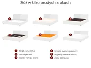 Łóżko wodne Boucle ALBI 160 x 200 cm Złamana biel_1026454