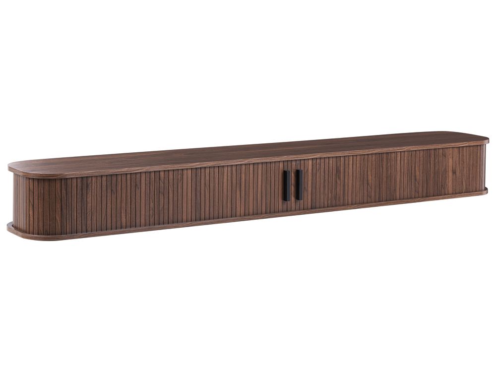 Wall Mounted TV Stand BRADLEY Dark Brown
