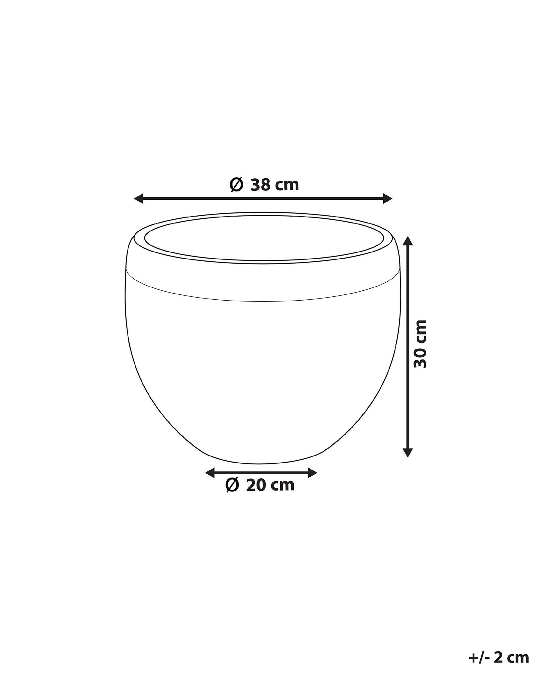 Stone Plant Pot 38x38x30 cm Black ZAKROS _856443