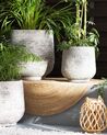 Vaso per piante grigio pietra 32 cm DIONI_740495