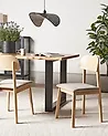 Conjunto de 2 sillas de comedor SCANDIA Madera Gris pardo