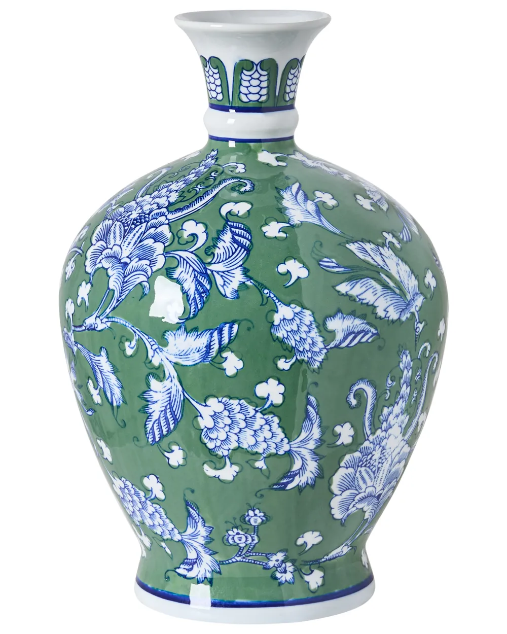 Wazon na kwiaty VALLADOLID 36 cm Porcelana Zielony