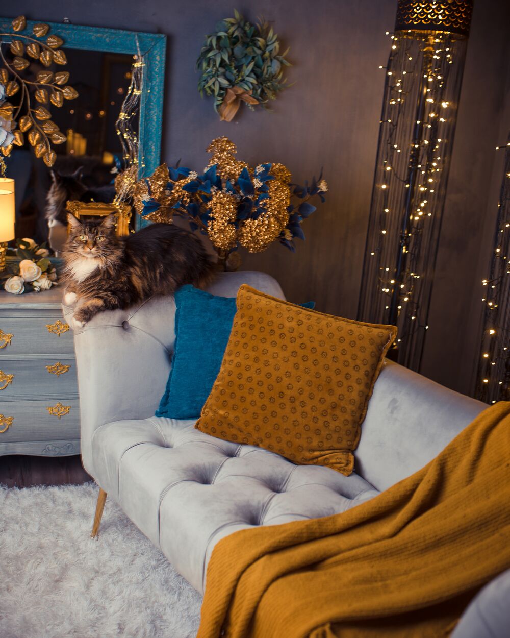 Cuscino Decorativo Per Esterni Heimtexland - Effetto Loto Impermeabile 45x45 Cm Giallo Senape | Per Giardino E Terrazzo - Foto 5