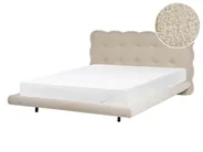 Bed Boucle SOULISSE 140 x 200 cm (EU Double) Beige_1129738