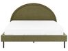 Čalouněná buklé postel 160 x 200 cm zelená MARGUT_900087