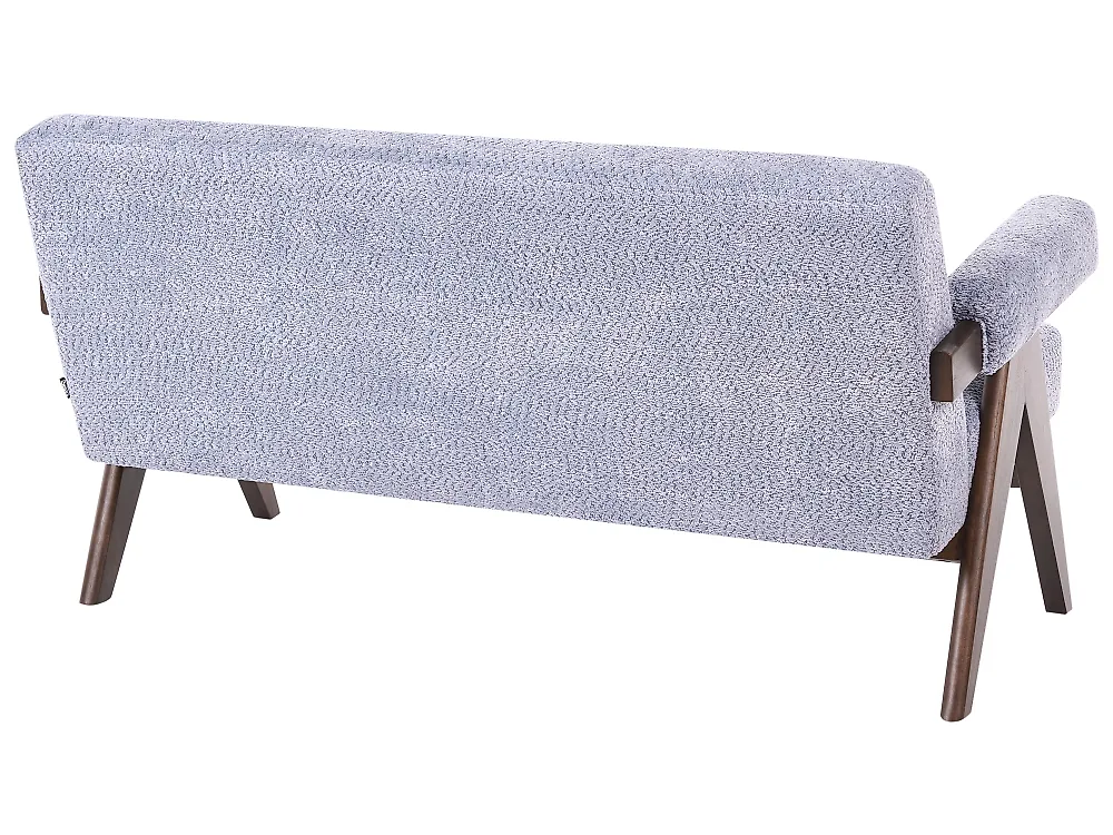 Sofa dla 2 osób TAMRE Szenil Błękitny / ciemnobrązowy_1183259