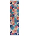 Teppich bunt 80 x 300 cm geometrisches Muster Kurzflor VILLUKURI_831614