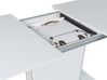 Mesa de comedor extensible blanco/plateado 160/200 x 90 cm SUNDS_821117