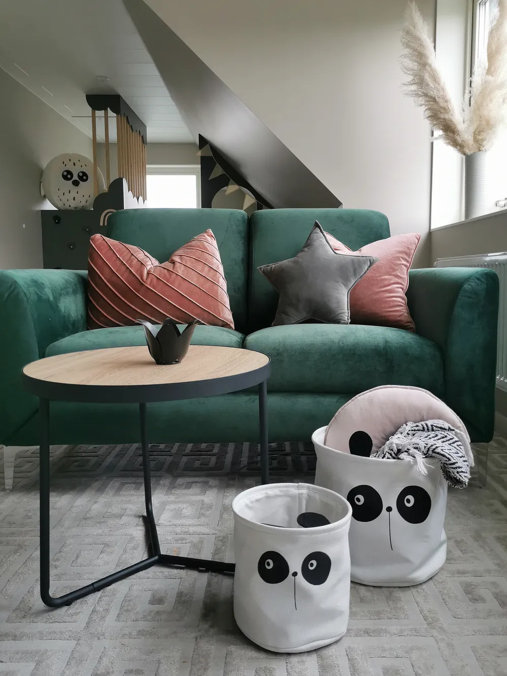 Sofa 2 Seater FENES Velvet Dark Green_818973