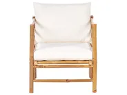 Garden Lounge Set with Table 6 Seater CERRETO Bamboo Off-White Left Hand_909652