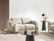 Sofa 2 Seater OMMEL Fabric Light Beige_1035645