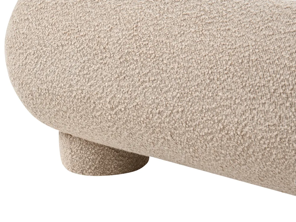 Bett mit Lattenrost Bouclé BAYEL 160 x 200 cm Taupe_1056378