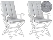 Set of 2 Back/Seat Cushions MAUI PREMIUM Grey Melange_988837