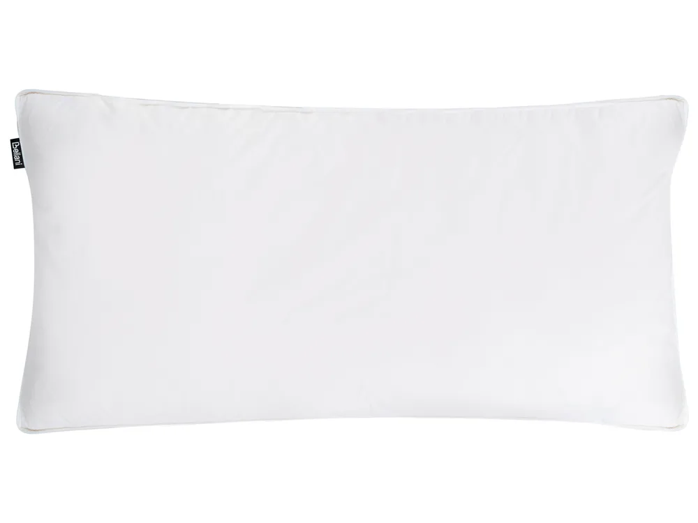 Zestaw 2 poduszek VIHREN Niska 40 x 80 cm Kacze pióra i puch Biały_1020273