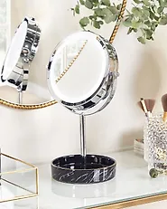 Makeup Mirror LED SAVOIE Black/ Silver_1187360