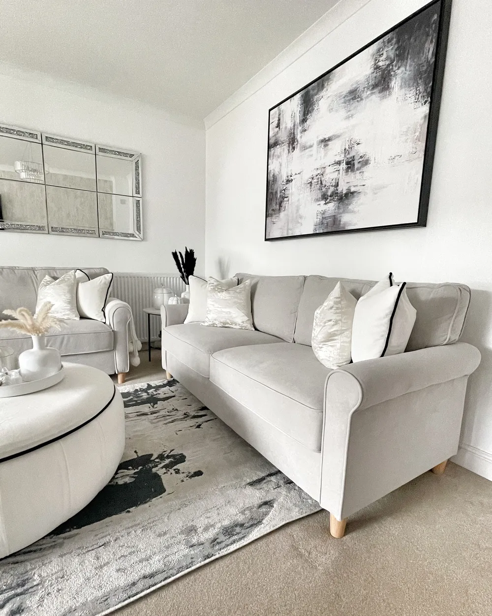 Divano posti RONNEBY Velluto Beige chiaro