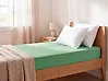 Fitted Sheet JANBU 90 x 200 cm Cotton Green