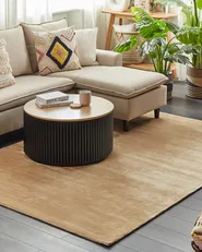 Rug GESI II Beige 160 x 230 cm Viscose_837724