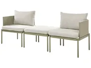 Garden Lounge Set with Table 2 Seater TERRACINA Metal Olive Green_863726