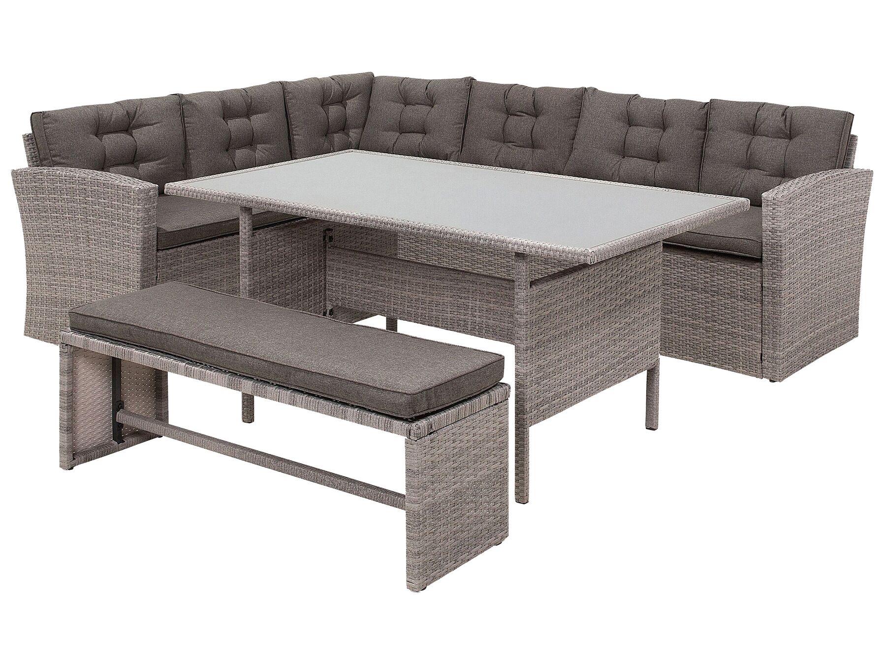 Lounge Set Rattan grau VITERBO_704663