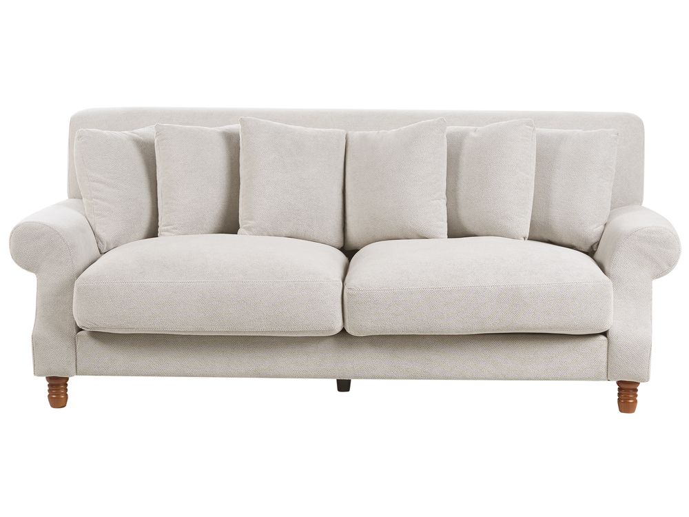 Sofa 2-Sitzer EIKE Stoff Cremeweiß