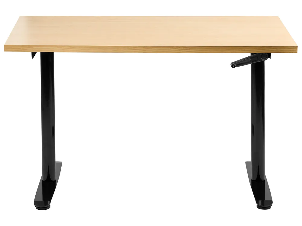 Manual Adjustable Standing Desk DESTINAS 120 cm 72 cm Black/ Light Brown_1000608
