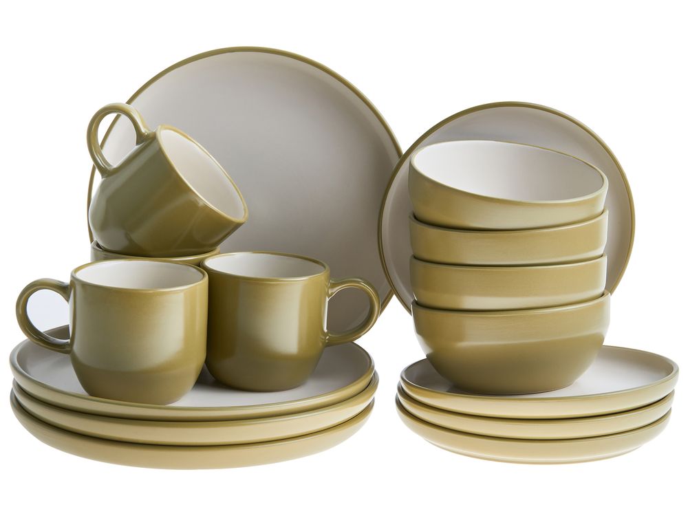 Set di 16 stoviglie NUTMEG Gres porcellanato Verde