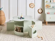 Kids Table with Chairs TIBOO Light Green_1029545