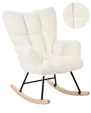 Poltrona a dondolo OULU Bouclé Bianco_855478