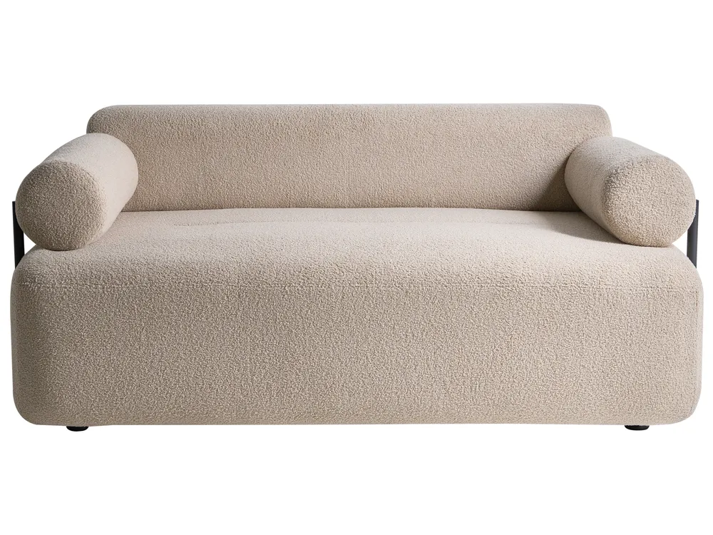 Divano 2 posti ELVA Bouclé Beige_1035615