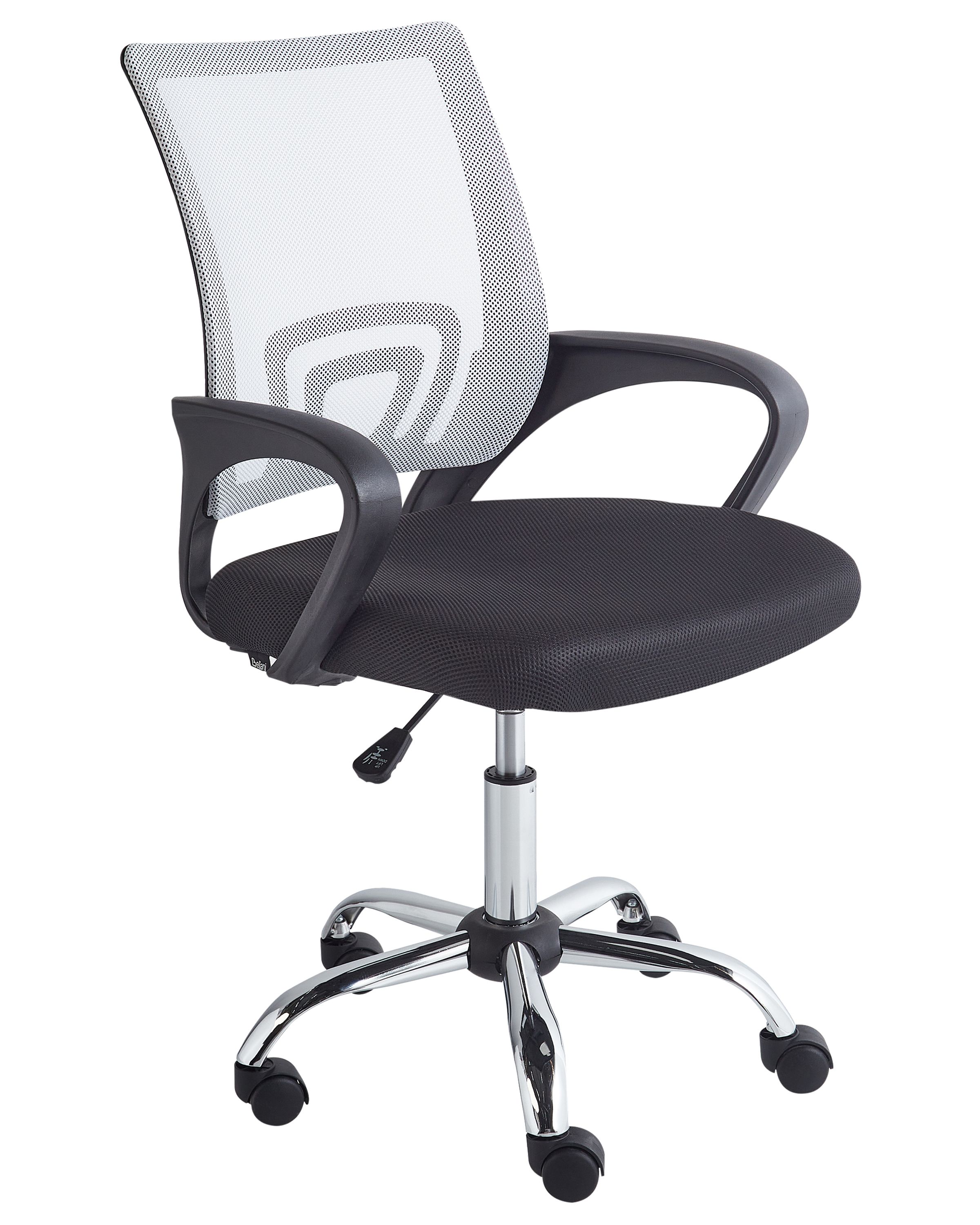 Chair Bw Office Chair SOLID Black/ White | Beliani.co.uk