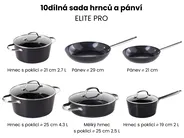10dílná sada nádobí ELITE PRO Černá_992883