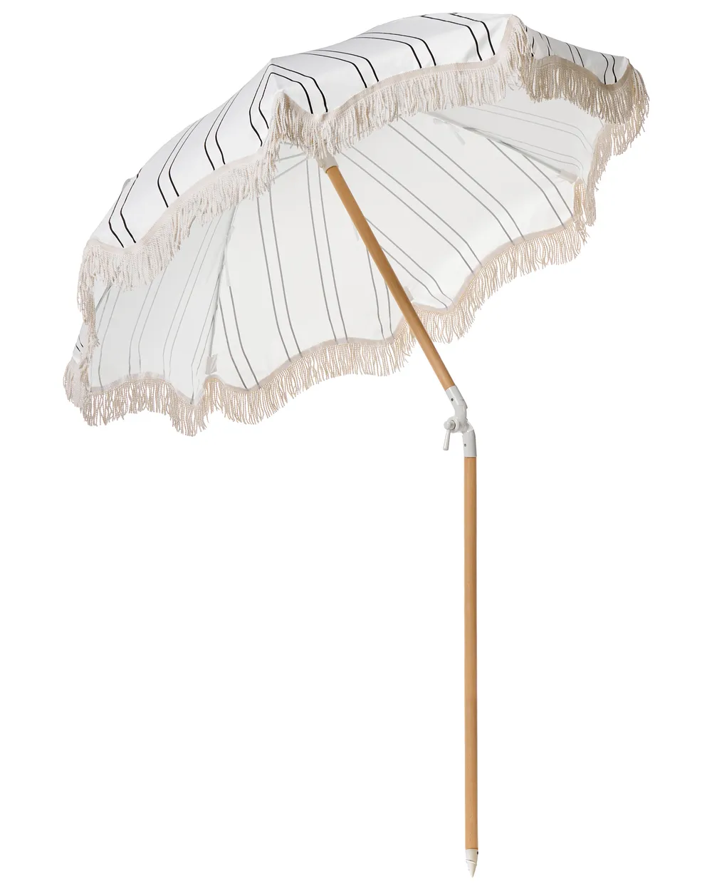 Ombrellone da giardino 155 cm MONDELLO Bianco/Nero_995675