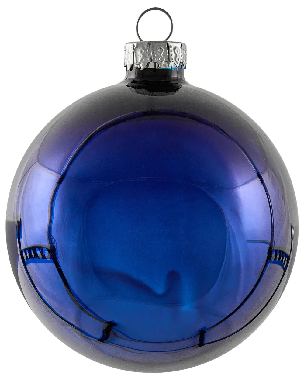 Set of 35 Baubles ICEDROP Glass Blue/ Gold_1028528