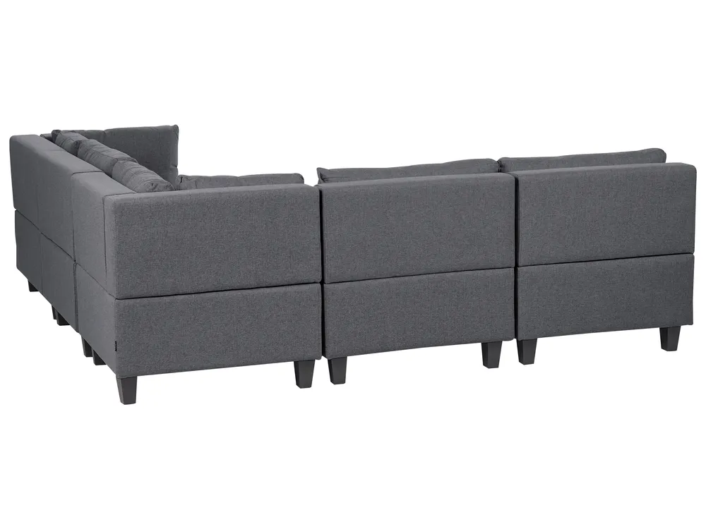 Modular Corner Sofa 5 Seater UNSTAD Fabric Dark Grey Left Hand_924651