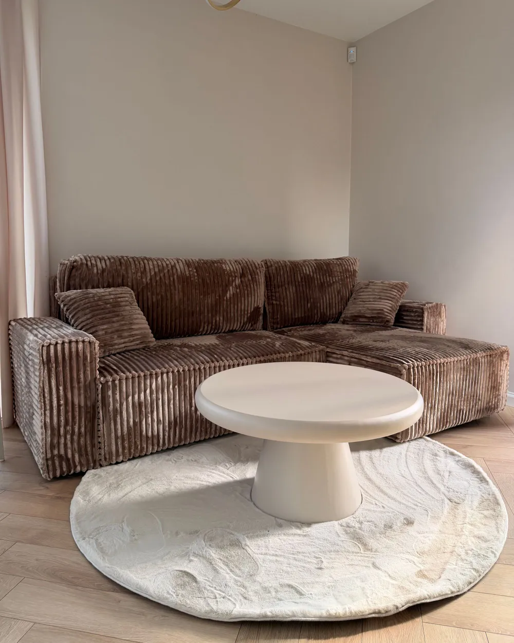 Teppich VANTIRA Hellbeige ø 160 cm_1175086