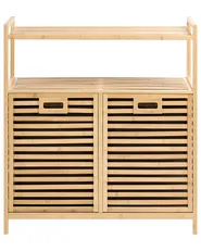 Tilt-Out Laundry Cabinet CEJAR 88 cm Bamboo Light Brown_1144740
