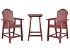 Bistro Set ADIRONDACK Red