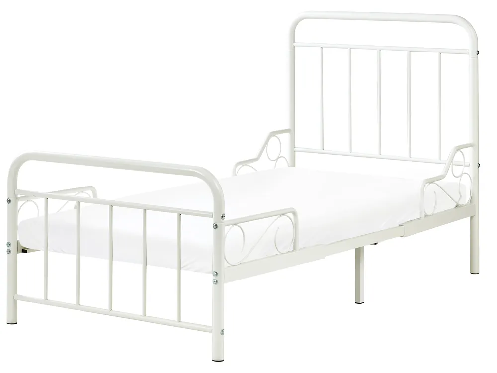 Extendable Kids Bed Metal ANAIS 90 x 200 cm (EU Single) Off-White_1033416