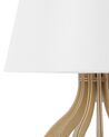 Wooden Table Lamp Light Wood and White AGUEDA_694980