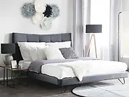 Bed Velvet LANNION 160 x 200 cm (EU King Size) Dark Grey_1177674