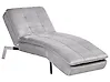 Chaise Longue LOIRET Velvet Light Grey