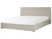 Ottoman Bed LAVAUR Velvet Taupe 180 x 200 cm (EU Super King)_985976