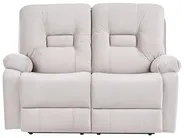 Electric Recliner Living Room Set 6 Seater BERGEN with USB Port Velvet Light Beige_1064827